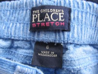 Children's Place Girls 6 Blue Embellished Rhinestone Stretch Corduroys Soocute
