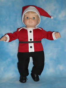 Fits Bitty Baby Boy Doll Clothes 3pc Red Black Pants Outfit 1