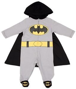 Baby Boy Clothes Batman Costume Pajamas with Cape and Hood