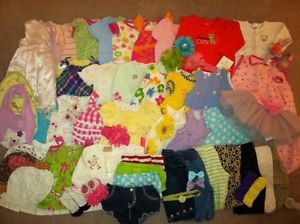 Huge Lot Baby Girls Newborn 0 3 6 Months Spring Summer Clothes Outfits