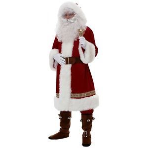 Super Dlx Old Time Santa Suit Victorian European World Claus Christmas Costume