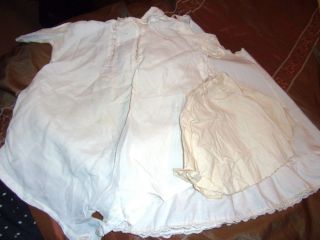 Lot of 3 Antique Vintage Infant Baby Doll Clothes Dresses Gowns Slip Whites