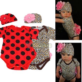 Kid Baby Girl Romper Skirt Pant One Piece Outfit Dress Costume Hat 2pcs 0 24M
