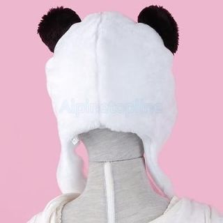 Cartoon Animal Hat Cap Panda Costume Mask Fluffy Plush