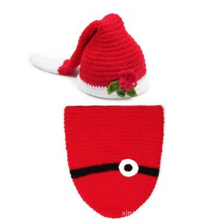 Christmas Unisex Infant Costume Photography Prop Beanie Hats Baby Rompers Gifts