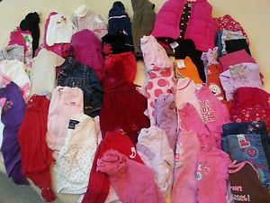 24 Months 2T Fall Winter Girl Toddler Clothes Lot 50 Pcs