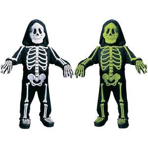 Totally Skelebones Costume Toddler Kids Boys Skeleton Halloween Fancy Dress
