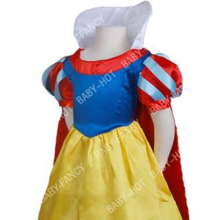 D155 3 Girls Snow White Princess Dress Costume Sz 2 3T