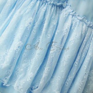 Girl Princess Summer Lace Chiffon Elegant Dress Skirt Kids Party Clothing Sz 3 7