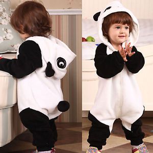 Boy Girl Clothes Baby Toddler Panda Cosplay Costume Romper Jumpsuit Outfit 0 2Y