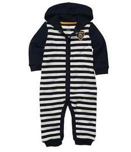 Carters Baby Boy Clothes Coverall One Piece Navy Hood 3 6 9 12 18 24 Months