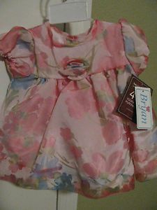 Bryan Girls Floral Dress with Bottoms Underneath Size 3 6 MO