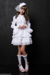One Piece Lace Sexy Lolita Gothic Punk Victorian Long Sleeve Cosplay Dress 81061