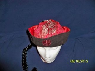 Mandarin Chinese Headpiece Hat with Braided Hair Costume ELA6201