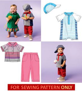 Sewing Pattern Make Baby Boy Girl Clothes Infant Size Newborn XLarge Clothes