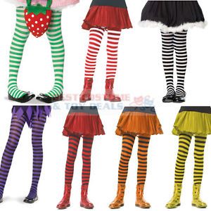 Striped Tights Girls Child Costume Dance Assorted Sizes Color Leg Avenue 4710