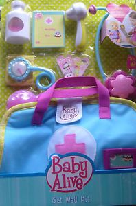 Baby Alive Get Well Kit Doctor Pretend Doll Play Set Carry Case Bag New Scope