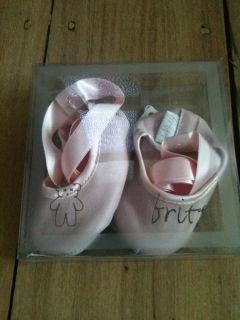 Britt Design Baby Girl Ballet Slippers Leather Brand New in Box