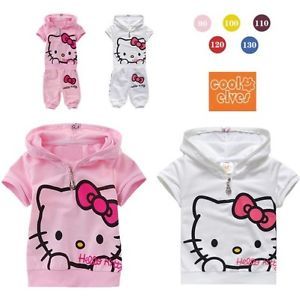 New Hello Kitty Baby Girl Toddler Clothes Outfit Set Top Pants Size 1 2 3 4