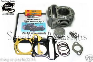 80cc Big Bore Cylinder Kit for Kinroad Scooter 50 Kymco Agility Filly Super 8