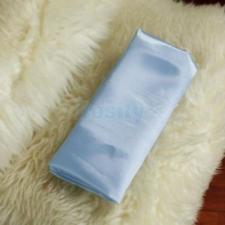 18 x 18 inch Light Blue Satin Throw Pillow Case Cushion Cover Pillow Slip
