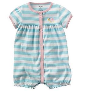 Carters Baby Girl Summer Clothes Romper Blue Turtle 3 6 9 12 18 24 Months