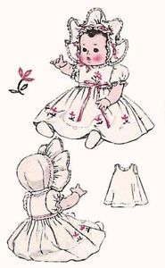Vintage Baby Doll Clothes Pattern 20" Dydee