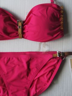 Michael Kors Baby Belted Zinnia Bikini Bandeau Swim Bathing Suit 8
