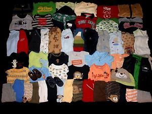 70 PC Fall Winter Baby Boy Lot Newborn Infant Clothes Sleeper Gap Outfit 0 3 M