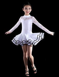 SFG143WB New Child Kid Girl Ballroom Latin Jazz Modern Show Dance Dress Costume