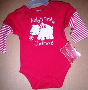NB Christmas Creeper Baby Infant Unisex Clothes Winter Sleeper Holiday One Piece