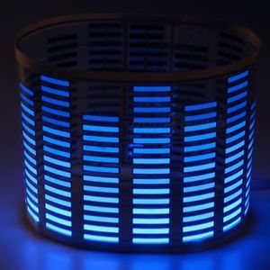70 16cm Sound Activated Music Rhythm Blue Light Lamp Car Sticker Equalizer