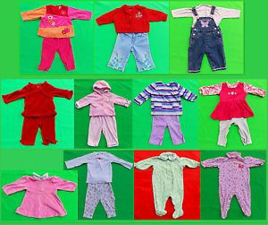 18pcs Place Carter's Baby Girl's Fall Winter Spring Clothing Mixed Lots Size6 9M