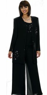 Christie 638 Womens Evening Womens Cocktail Jacket Pant Suit Outfit Size 8 26