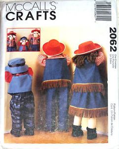 McCall Craft Pattern 2062 Time Out Doll Baby Clothes
