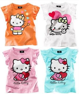 Hello Kitty Girls Clothing Baby Girls T Shirts Tops Short Sleeve Size 2T 6