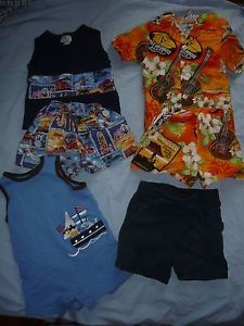 6 Piece Lot of Infant Baby Boy Clothes 6 9 Months Carters and Hawaii