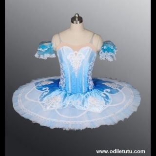 Professional Classical Ballet Tutu Blue Fairy Princess Florina Dance Costume