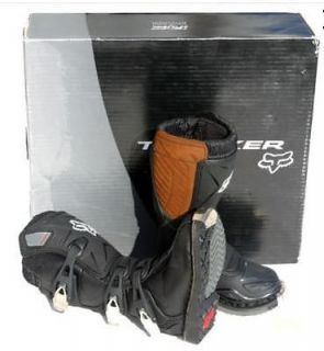 Fox Racing Tracker Boots Black Men's 5 Euro 38 New