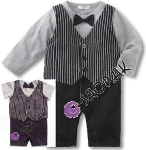 Baby Boy Formal Suit Wedding Dresses Romper Style A