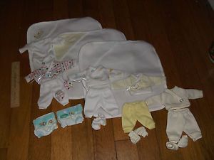 Small 7" 8" 9" Baby Doll OOAK Clothes Shirts Pants Onsie Diaper Outfits Blankets
