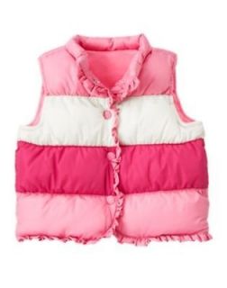 Crazy 8 Girls Pink White Warm Winter Puffer Vest 6 12 mos 2 3 yrs U Pick New