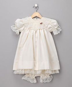 CI Castro Baby Girls Lace Ivory Dress Bloomers 6 or 9 Months Clothes