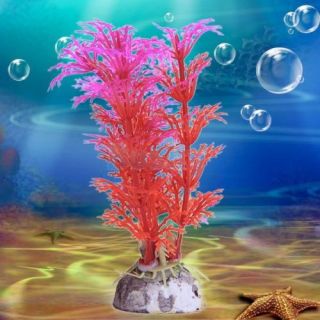 3X 4" Aquarium Plant Fish Tank Grass Ornament Decoration Grass 10cm Height
