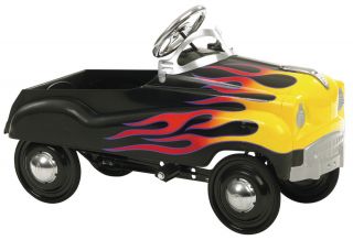 Hot Rod Retro Pedal Car Ride on Kids Cars Toy Toys Childrens Vintage Auto Flames