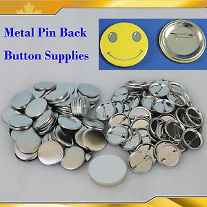100Sets 18KINDS Pro Badge Button Maker Steel Metal Pin Back Parts Supplies Hobby