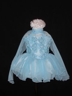 New Infant Girl National Pageant Formal Party Princess Dress Size 1 Aqua
