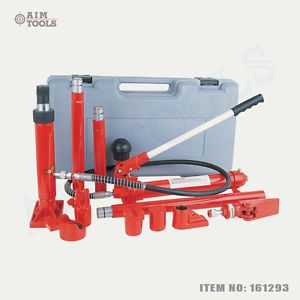 161293 Hydraulic Auto Body Garage Repair Tool Kit Truck Car Van Jack 10 Ton