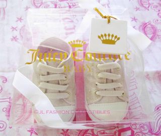 New Juicy Couture Infant Baby Gold Sneakers Shoes Size 2 3 3 6 6 9 Months