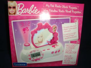 Barbie My Fab Radio Clock Projector Alarm Clock Brand New